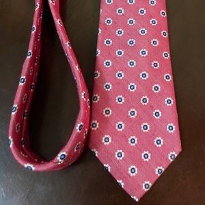 Tie Bar Coral Pink Floral Tie 2.5”